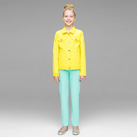 Летняя куртка для девочки, цвет лимонный