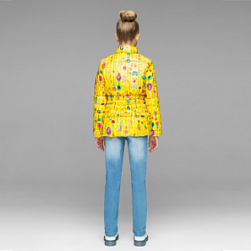 Куртка утепленная для девочки, цвет лимонный