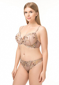 Бюстгальтер пуш-ап «Орсэ», бежево-серый