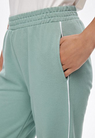 Брюки джогеры из пике, цвет фисташковый