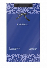 Эластичные колготки Велюр, чёрные, 200 den