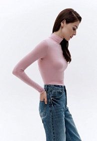 Водолазка, цвет розовый