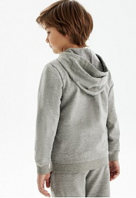 Толстовка из футера для мальчика, цвет светло-серый меланж