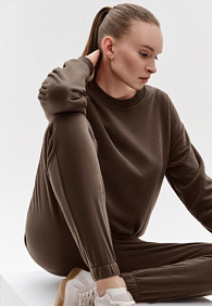 Свитшот из футера, цвет шоколадный