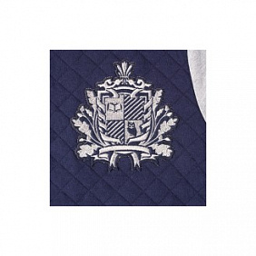 Трикотажный бомбер с вышивкой для мальчика, цвет темно-синий