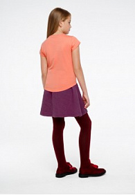 Трикотажная юбка для девочки, цвет бордовый