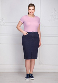 Юбка из джинсовой ткани, цвет тёмно-синий