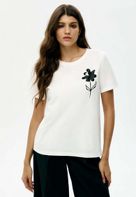 Женская футболка «Цветы», принт «Гербера»