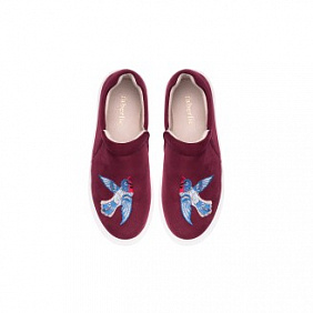 Слипоны для девочек Fairytale, бордовые