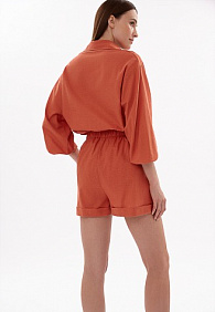 Шорты, цвет терракотовый