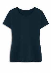 Женская футболка прилегающего силуэта, цвет синий