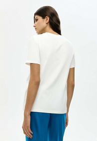 Женская футболка «Цветы», принт «Магнолия»