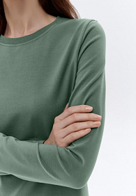 Женская футболка-лонгслив, цвет хаки