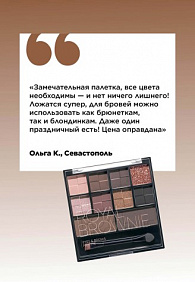 Палетка теней для век и бровей Royal Brownie