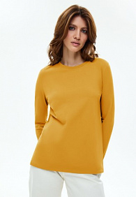 Женская футболка-лонгслив, цвет горчичный
