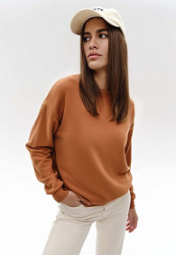 Свитшот из футера, цвет кэмел