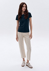 Женская футболка прилегающего силуэта, цвет синий