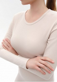 Женская футболка-лонгслив, цвет бежевый