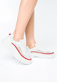 Кроссовки «Лайн», цвет бело-красный