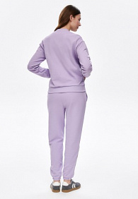 Брюки джогеры из пике, цвет лиловый