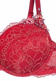 Бюстгальтер пуш-ап «Ивэт» красный