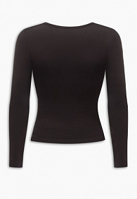 Корректирующий лонгслив-полуграция, цвет шоколадный