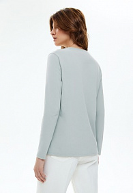 Женская футболка-лонгслив, цвет голубой