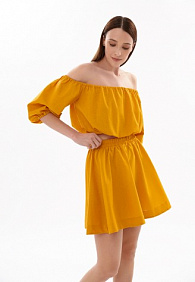 Юбка мини, цвет шафран