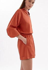 Шорты, цвет терракотовый