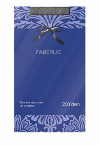 Эластичные колготки Велюр, серый меланж, 200 den