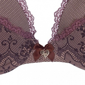 Бюстгальтер пуш-ап «Фэйри тэйл», цвет бежевый с какао